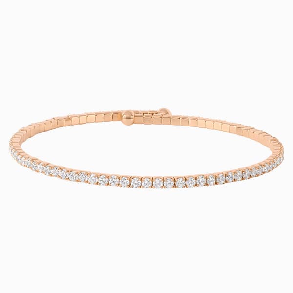 Athra Rose Gold over Brass & Crystal Coil Bracelet