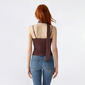 Juniors Madden Girl Polka Dot Mesh Camisole w/ Neck Scarf- Brown - image 2