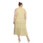 Plus Size White Mark Scoop Neck Tiered Midi Dress - image 3