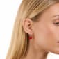 Athra Silver Plated Hoops with Red Crystal Ball Drop Earrings - image 3