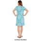Petite Ruby Rd. Short Sleeve Split Neck Medallion Shift Dress - image 2
