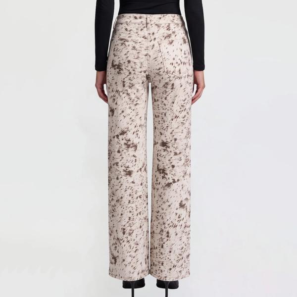 Juniors YMI High Rise Cow Print Wide Leg Jeans