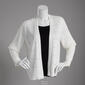 Womens 89th & Madison Long Sleeve Perforated Open Cardigan - image 3
