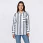 Womens Architect(R) Long Sleeve Boyfriend Stripe Button Down - image 1