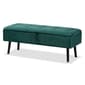 Baxton Studio Caine Velvet Fabric Wood Storage Bench - image 1