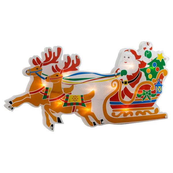 Northlight Seasonal Santa & Reindeer Christmas Window Decor - image 
