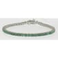 Gemstone Classics&#40;tm&#41; Sterling Silver Round Emerald Bracelet - image 1