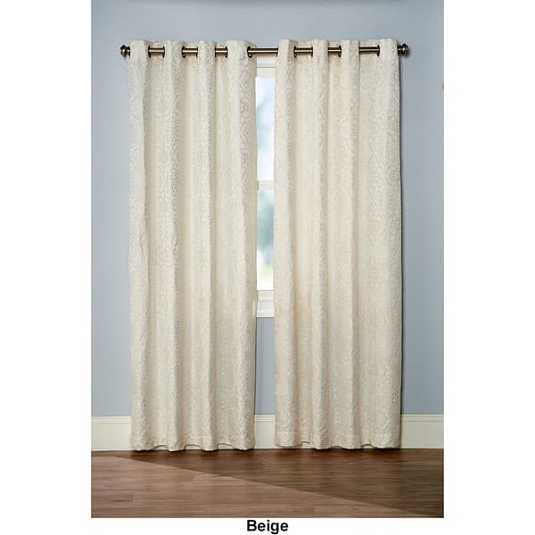 Coventry Quarterfoil Jacquard Grommet Curtain Panel