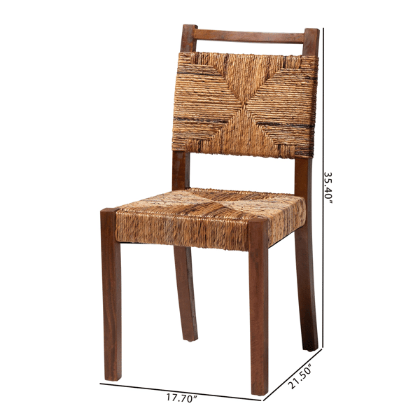 bali & pari 2pc. Cordoba Bohemian Natural Seagrass Dining Chair