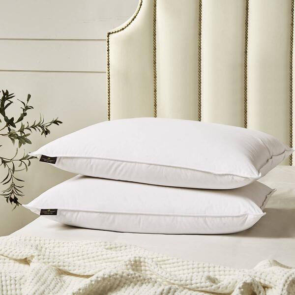 Farm To Home 2pk. Organic Cotton Softy Feather & Down Pillow - image 