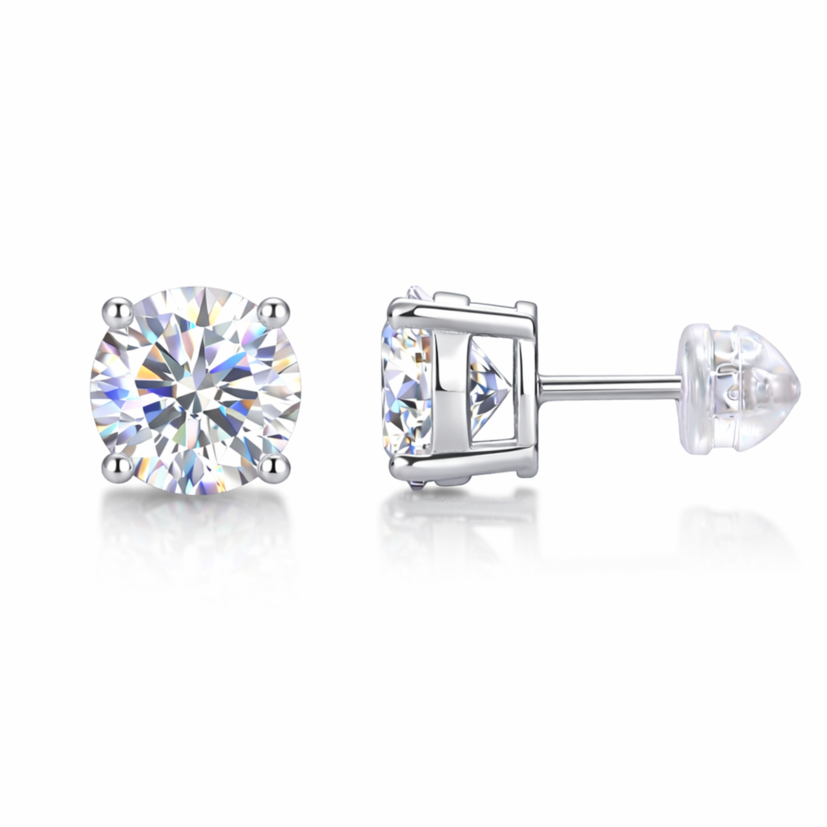 Saffron 1/2ctw. Moissanite Stud Earring