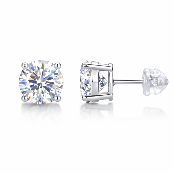 Saffron 1/2ctw. Moissanite Stud Earring