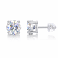 Saffron 1/2ctw. Moissanite Stud Earring - image 1