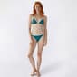 Juniors Mykonos Blue 2pc Green Triangle Bikini with Charms Set - image 1