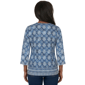 Womens Alfred Dunner Classics 3/4 Sleeve Medallion Blouse - image 2