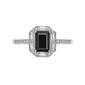 Gemminded Sterling Silver Baguette Onyx & White Sapphire Ring - image 4