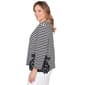 Plus Size Ruby Rd. Sunset Blvd 3/4 Sleeve Stripe Lace Blouse - image 3