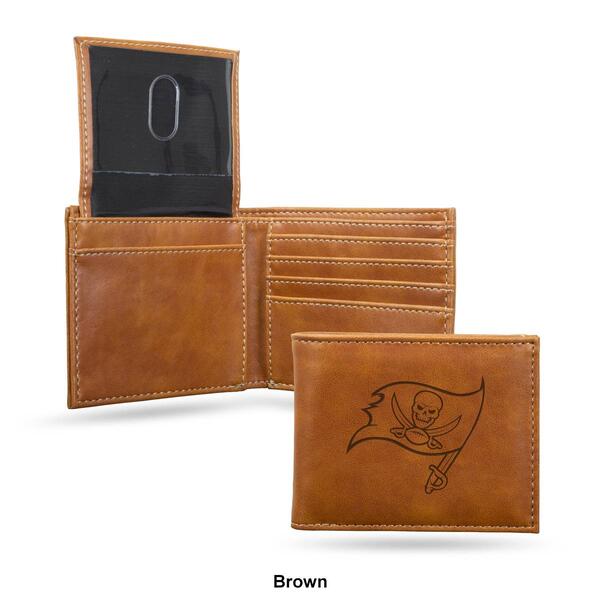 Mens NFL Tampa Bay Buccaneers Faux Leather Bifold Wallet