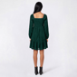 Juniors Jolt Long Sleeve Jacquard Trim Smock Bodice A-Line Dress - image 3