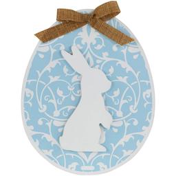 Northlight Seasonal Easter Egg w/ Bunny & Burlap Bow Wall Decor