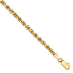 Gold Classics™ 3mm. 14k Diamond Cut Rope Chain Necklace