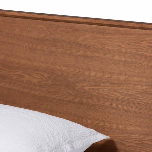 Baxton Studio Karine Walnut Brown Finished Wood Platform Bed