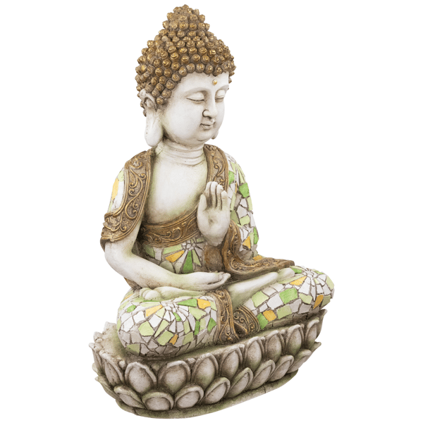 Northlight Meditating Mosaic Buddha Ceramic Garden Statue