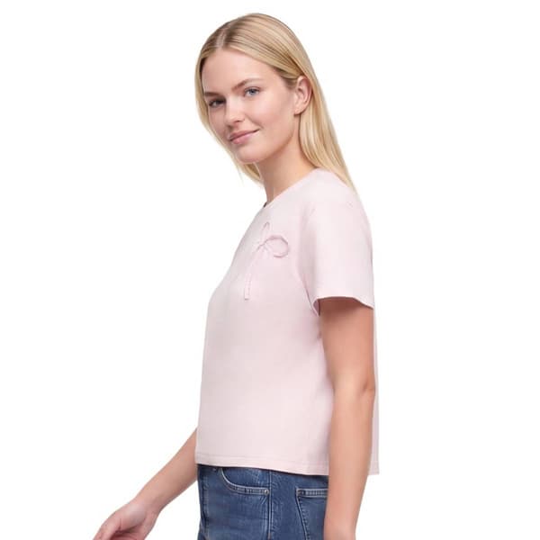Womens Wildfox Short Sleeve Bow Pretty Jamie Graphic Tee