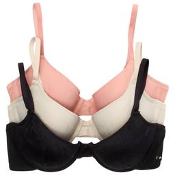 Womens Danskin 3pk Nylon Underwire Bra DS6086-3PKJ