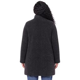 Womens Weatherproof® Charcoal Houndstooth Cozy Topper Coat