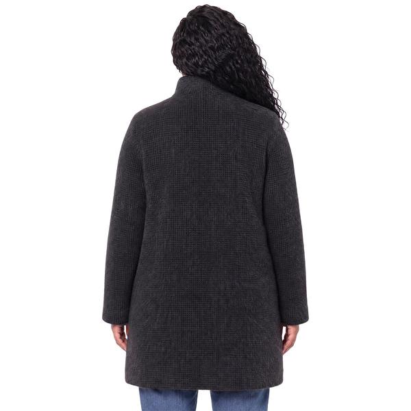 Womens Weatherproof® Charcoal Houndstooth Cozy Topper Coat