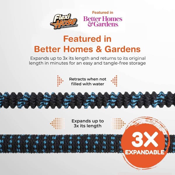 FlexiHose 50ft. Hose with Nozzle - Blue/Black