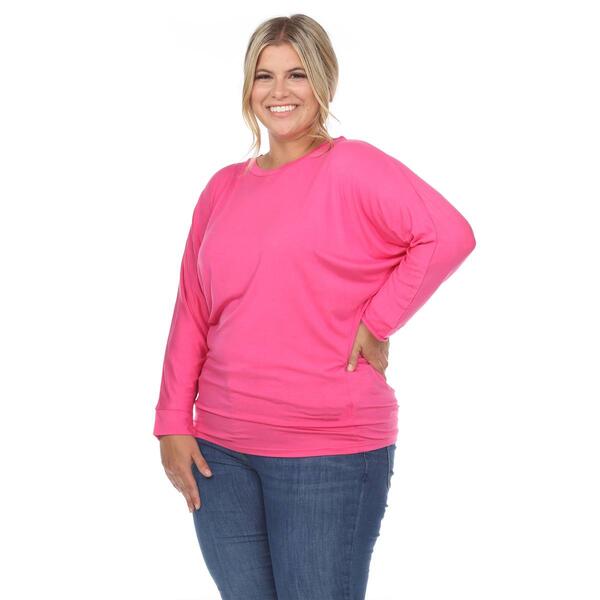 Plus Size White Mark Dolman Sleeve Blouse - image 