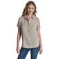 Womens DKNY Jeans Rolled Short Sleeve Boyfriend Shirt Tencel - image 1
