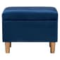 Baxton Studio Elias Modern Navy Velvet Fabric Storage Ottoman - image 2