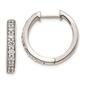 Pure Fire 14kt. White Gold 1/2ctw. Diamond Polished Hoop Earrings - image 1