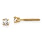 Pure Fire 14kt. Gold 1/5ctw. Diamond 4-Prong Screw Earrings - image 1