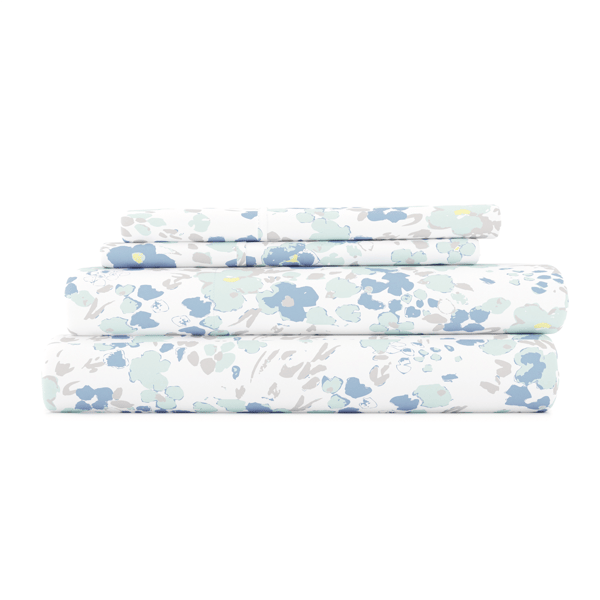 Soft Essentials 4pc. Ultra Soft Garden Farmhouse Violet Sheet Set