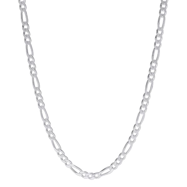 20in. Sterling Silver Figaro Chain Necklace - image 