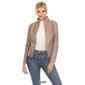 Womens White Mark Classic Biker Faux Leather Jacket - image 6