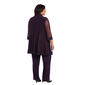 Plus Size R&M Richards 3pc. Sheer Insert Beading Pantsuit Jacket - image 3