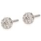 Pure Fire 14kt. White Gold 2/3ctw. Diamond Cluster Screw Earrings - image 2