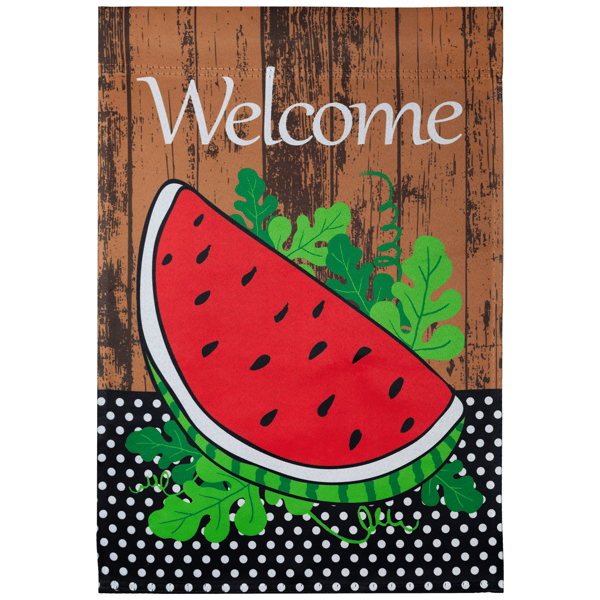 Northlight Welcome Watermelon Slice Spring Outdoor Garden Flag