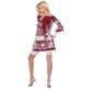 Womens White Mark Damask Lace Trimmed Shift Dress - image 3