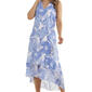 Womens Mlle Gabrielle Sleeveless Gauze Floral Uneven Hem Dress - image 3