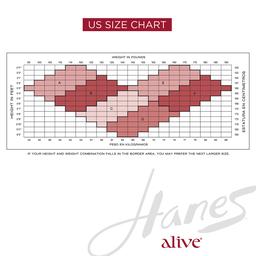 Womens Hanes® Alive Full Support Control Top Tights
