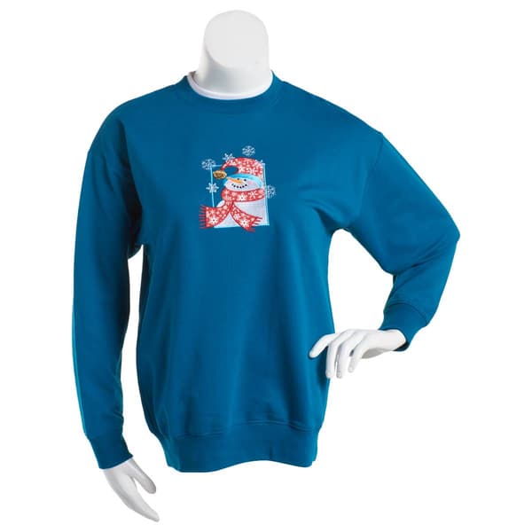 Womens MCCC Sportswear Holiday Jingle Snowman Sweater