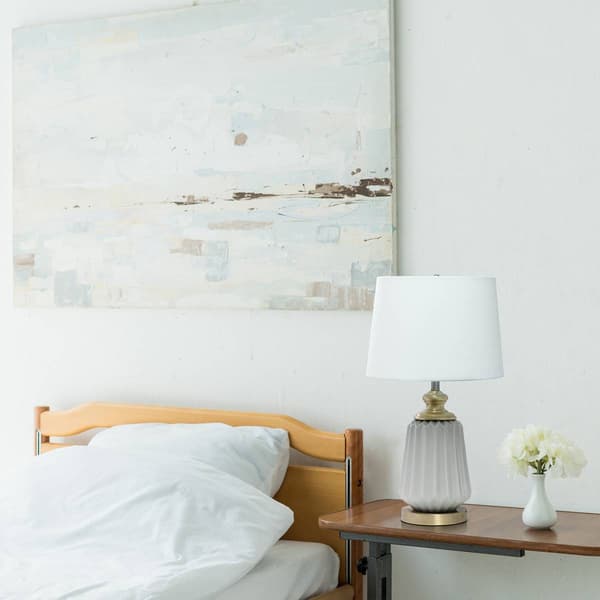 Lalia Home Classix 25in. Fluted Ceramic & Metal Table Lamp
