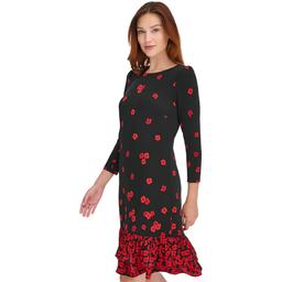 Womens Tommy Hilfiger Floral Ruffle Hem Shift Dress
