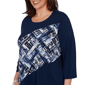 Plus Size Alfred Dunner Classics Diagonal Abstract Blouse - image 5